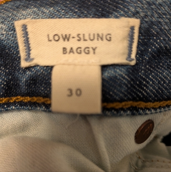 Madewell Low Slung Baggy Blue Jeans - Picture 15 of 16